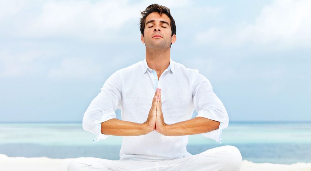 Ein Mann Meditation
